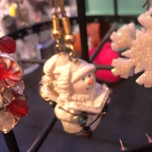 Snowman Drop Earrings